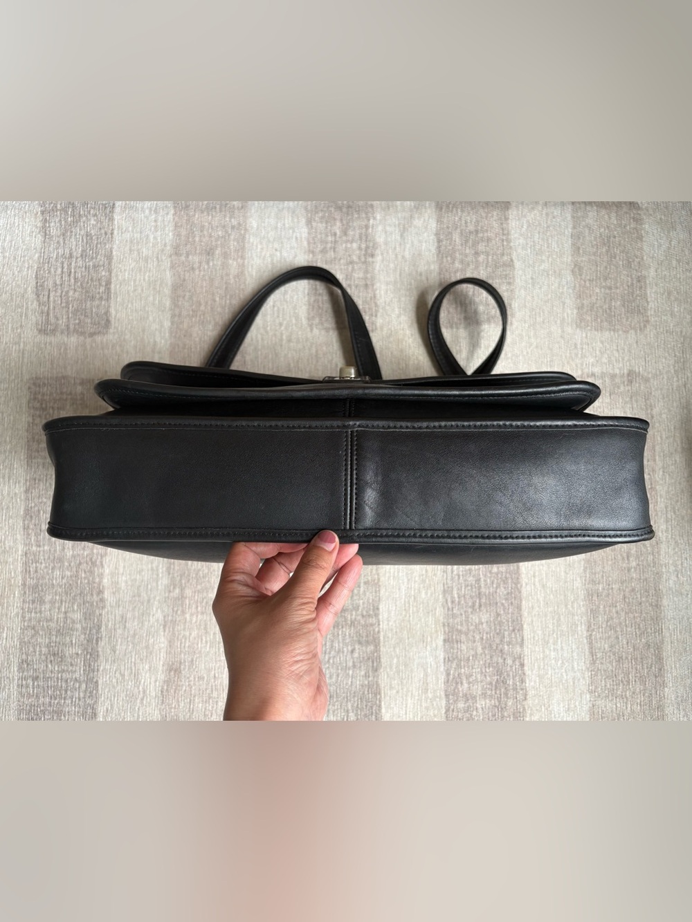 COACH Vintage Metropolitan Black Leather Nickel Briefcase Laptop Bag 5180 *READ* - Picture 6 of 16